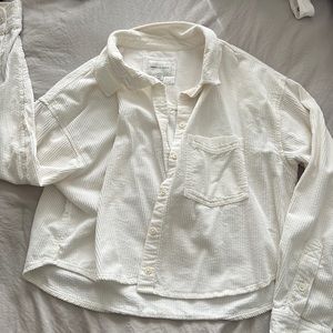 Cropped corduroy Shacket
